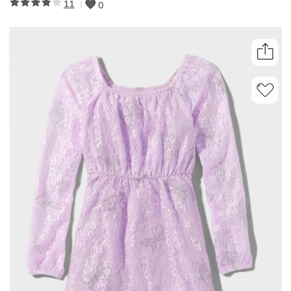 Lavender Lace Kids Dress